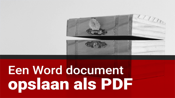 Op welke manier kan ik een Word document opslaan als PDF